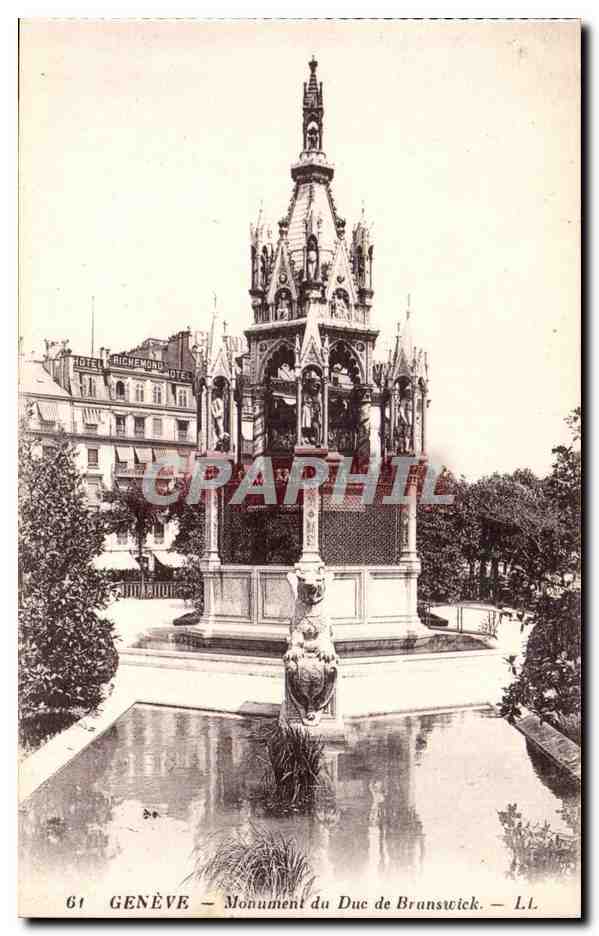 Suisse Geneve CPA Monument du duc de Brunswick 