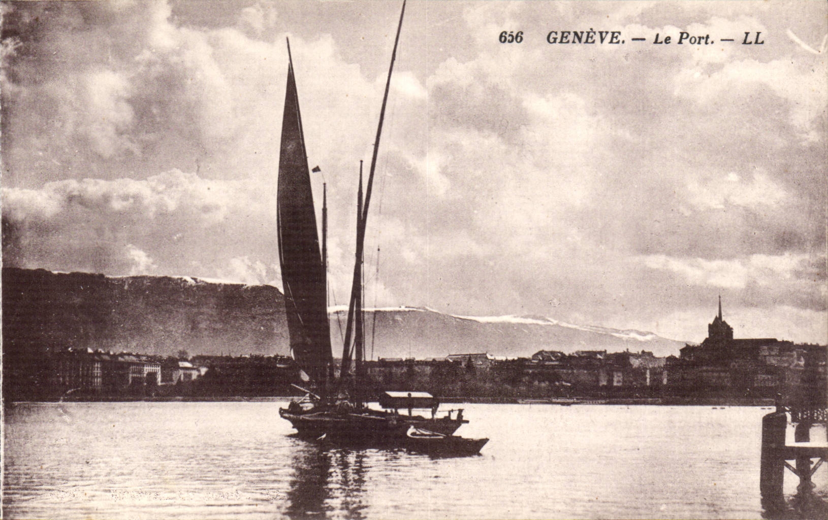 Suisse Geneve CPA Le port (bateau)