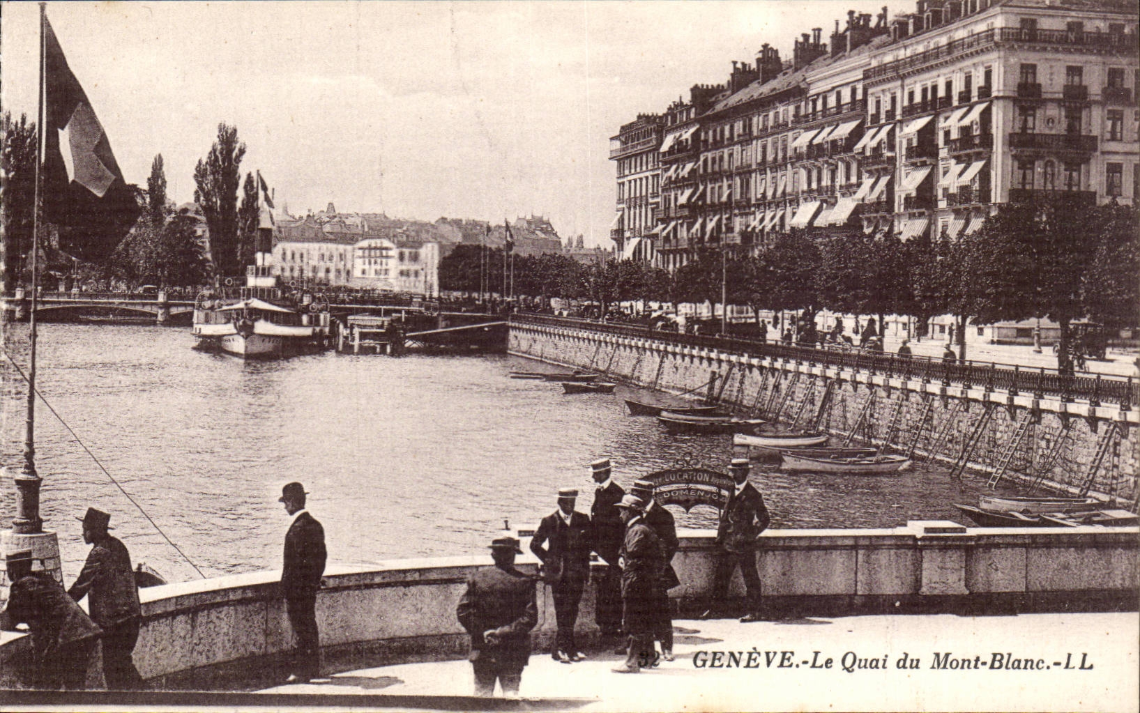 Suisse Geneve CPA Le quai du Mont Blanc