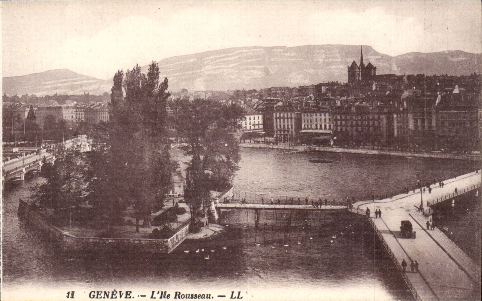 Suisse Geneve CPA L'ile Rousseau