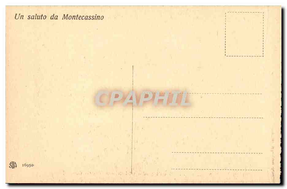 Italie Italia CPA Montecassino Grande quadro del Refettorio (Fratelli Bassano) — Rückseite
