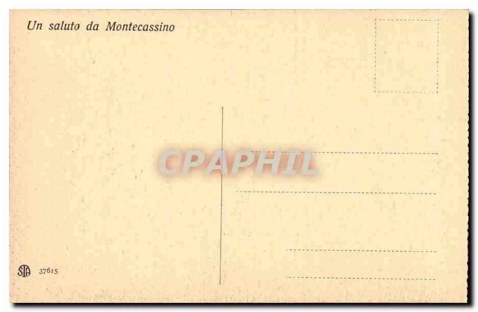 Italie Italia CPA Montecassino L'Assunta del de Matteis — Rückseite