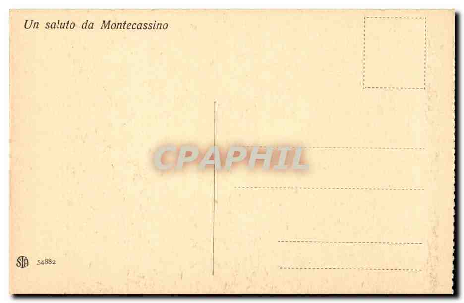 Italie Italia CPA Montecassino Annuniozione de Matteis (ange angel) — Rückseite