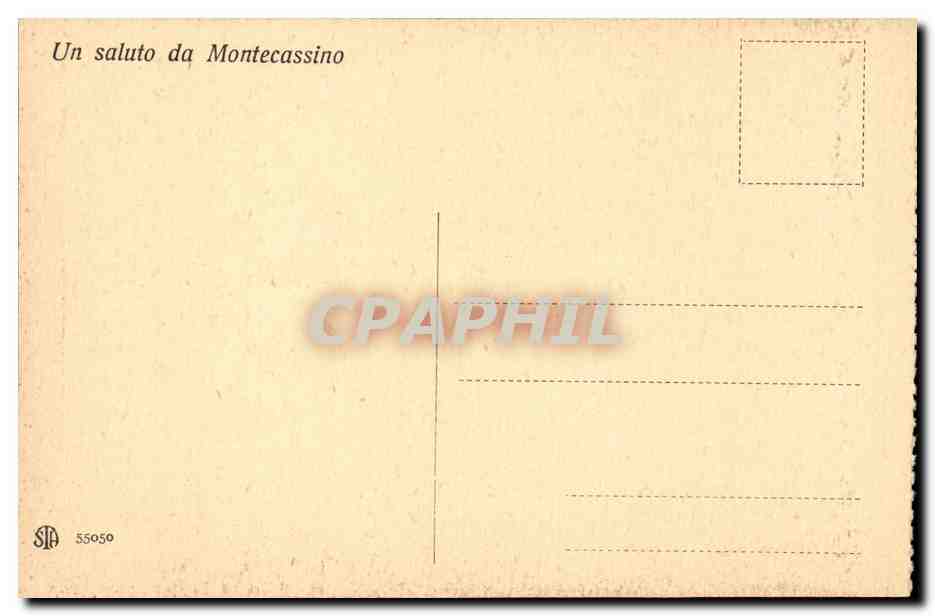 Italie Italia CPA Montecassino Gesu Cristo perdona l'adultera — Rückseite