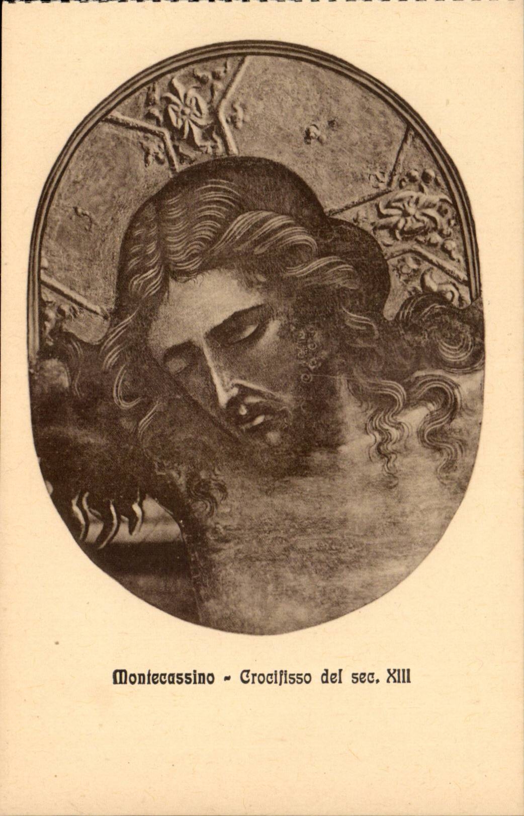 Italie Italia CPA Montecassino Crocifisso del sec XIII (Christ)