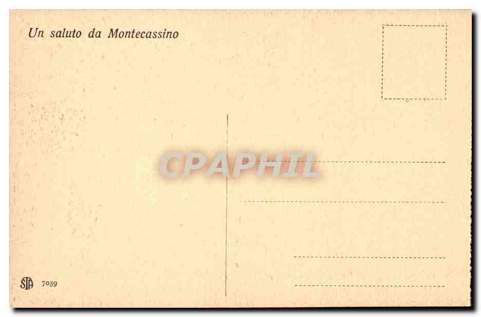 Italie Italia CPA Montecassino La Vergine col Bambino  — Rückseite
