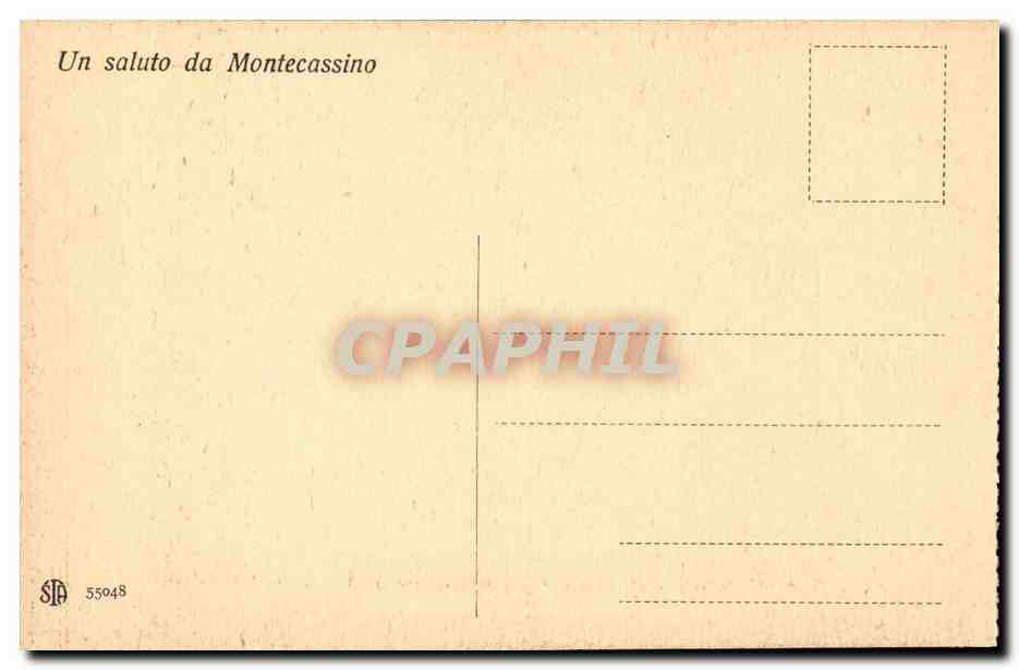 Italie Italia CPA Montecassino fa abbattere gli idoli che sorgevano in Monteccasino (art Beur) — Rückseite
