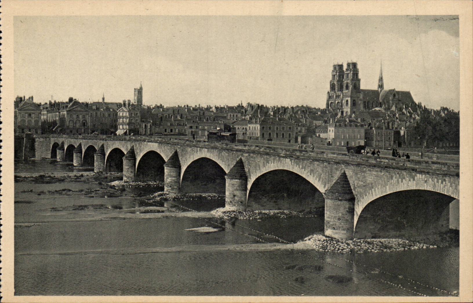 Orleans CPA Pont Georges V et vue generale