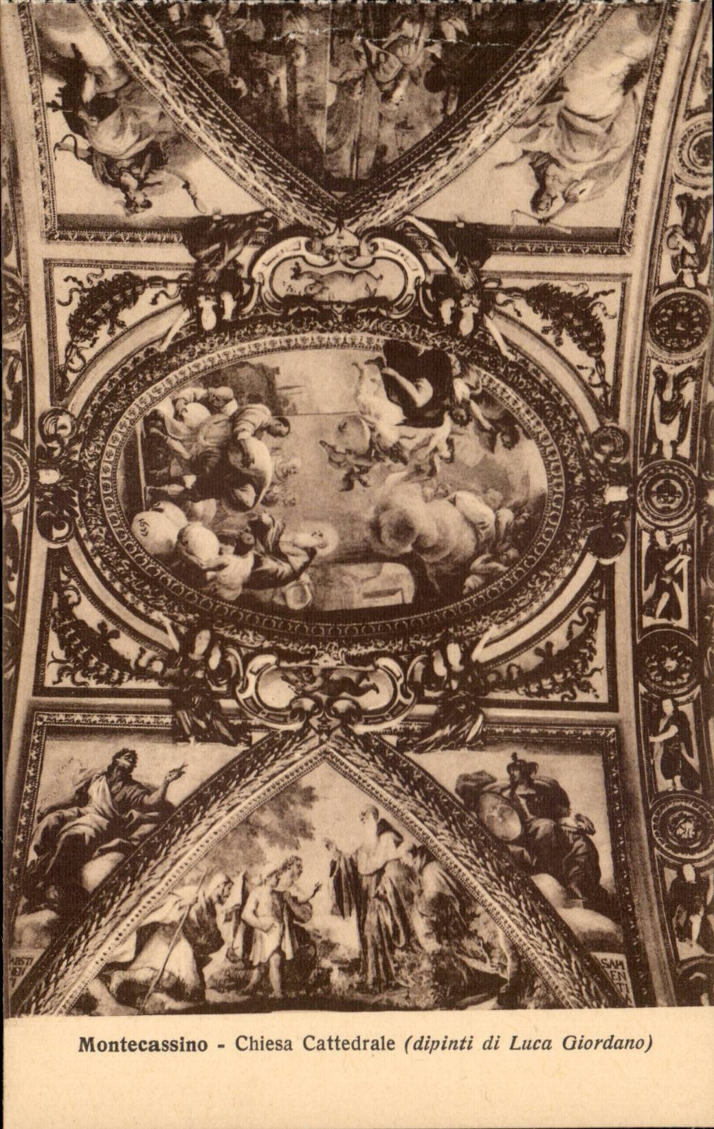 Italie Italia CPA Montecassino Chiesa cattedrale (dipinti di Luca Giordano)