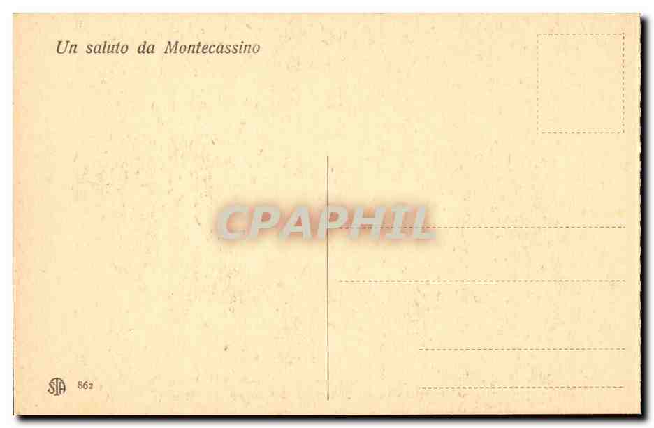 Italie Italia Badia di Montecassino CPA Chiesa cattedrale  — Rückseite