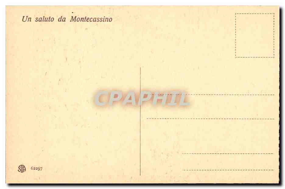 Italie Italia Badia di Montecassino CPA Coro della basilica di Montecassino — Rückseite