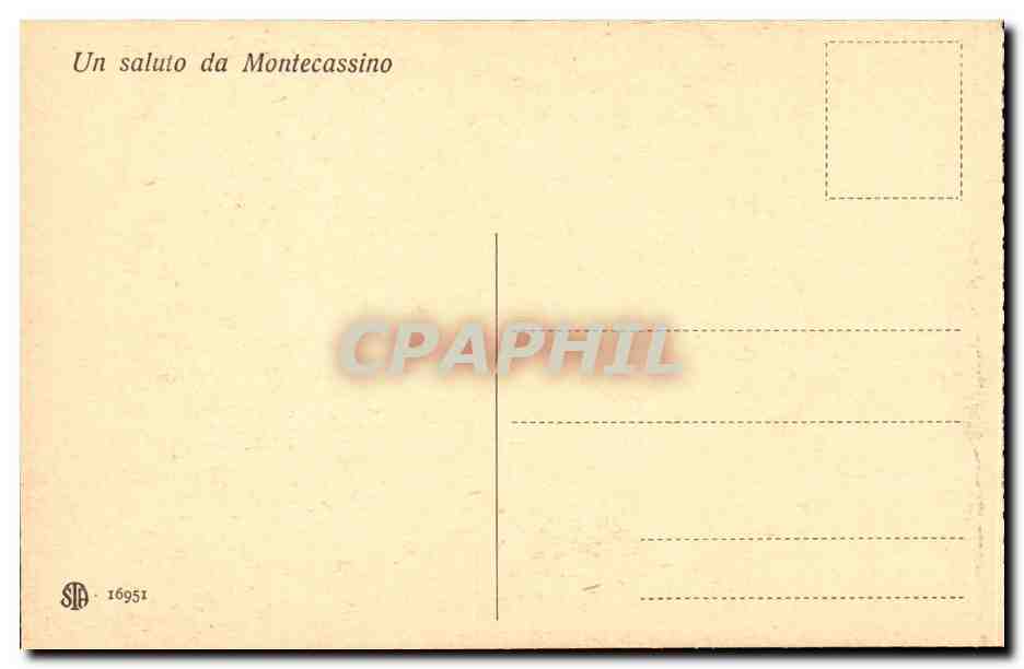 Italie Italia Badia di Montecassino CPA Gli stalli del coro della cattedrale — Rückseite
