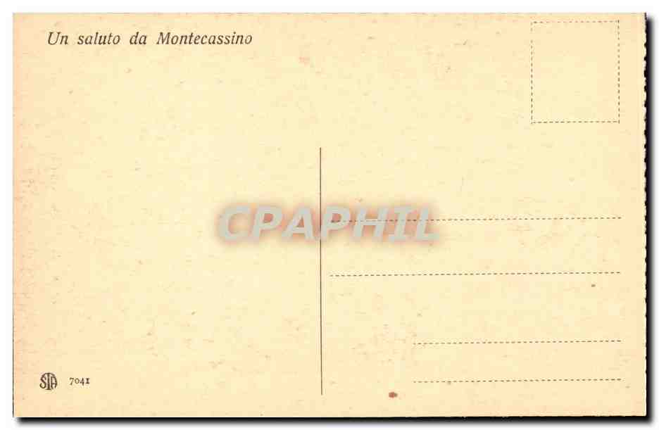 Italie Italia Badia di Montecassino CPA Gli stalli del coro della cattedrale — Rückseite