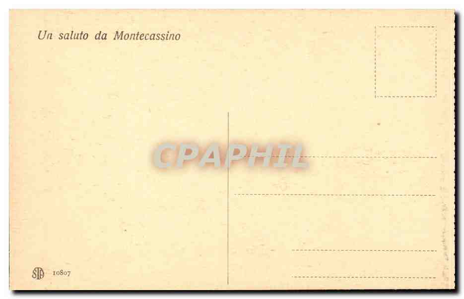 Italie Italia Badia di Montecassino CPA Interno della screstia (pavimento dell 11 secolo) — Rückseite
