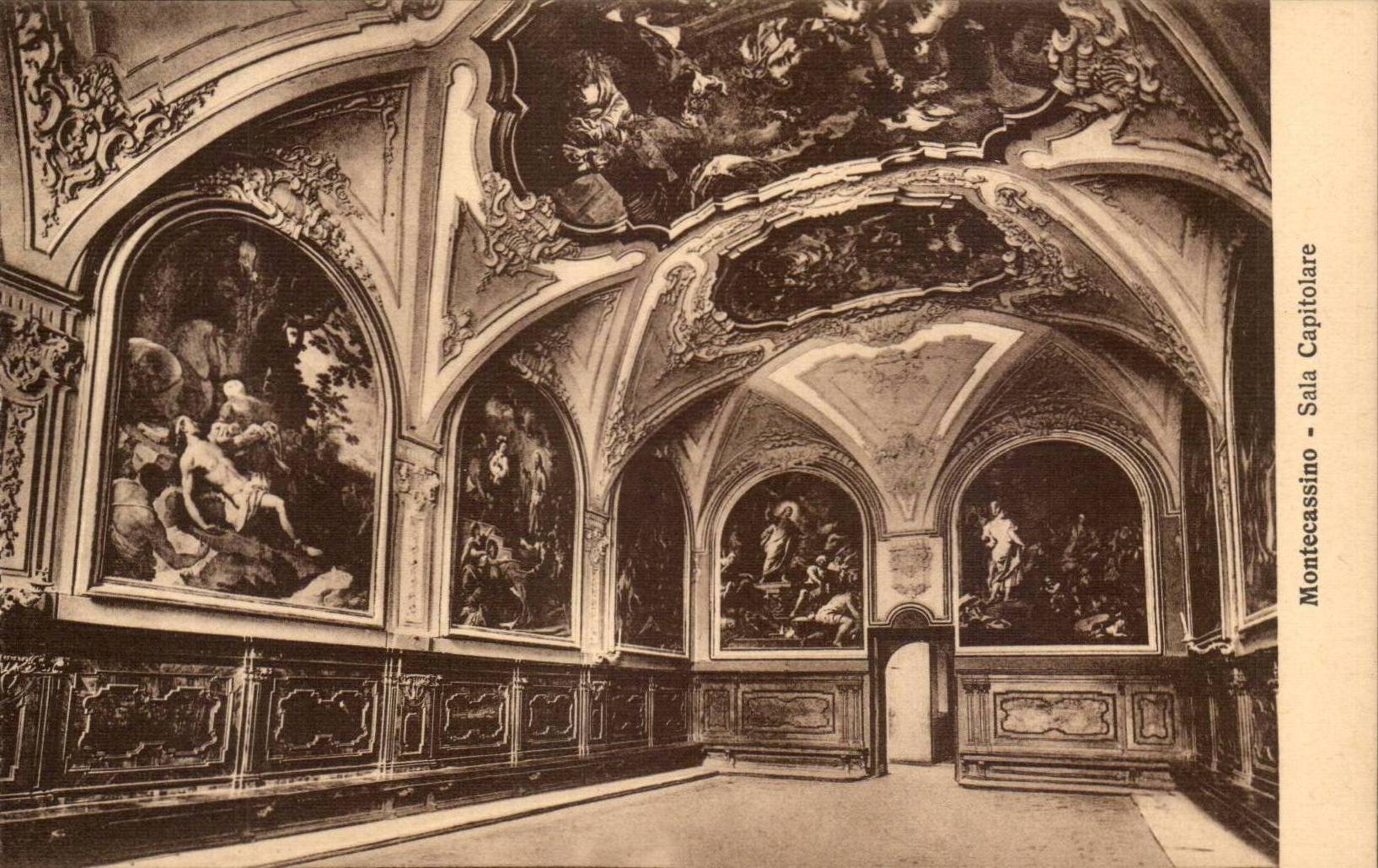 Italie Italia Badia di Montecassino CPA Sala capitalore