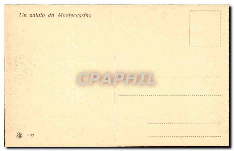 Italie Italia Badia di Montecassino CPA Sala capitalore — Rückseite