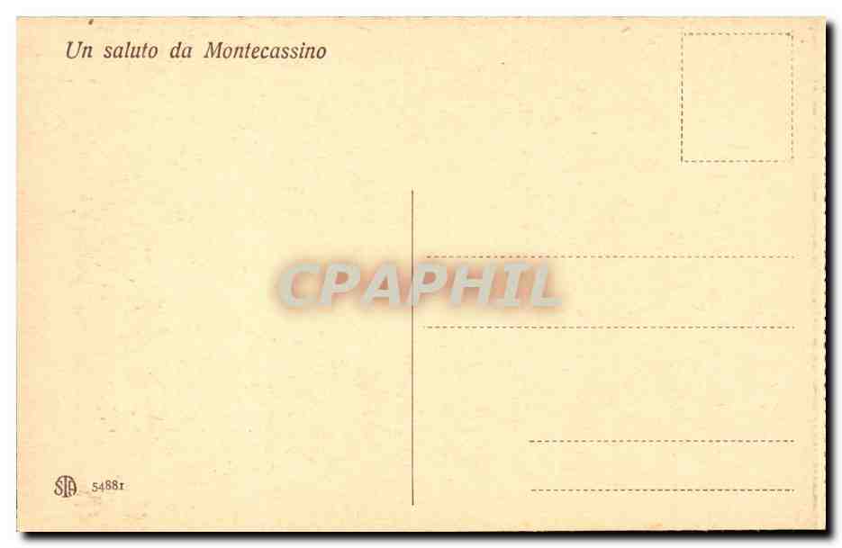 Italie Italia Badia di Montecassino CPA Cripta di S Benedetto — Rückseite