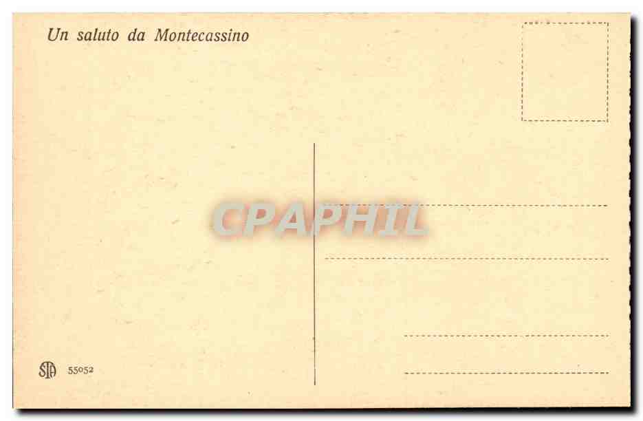 Italie Italia Badia di Montecassino CPA Cripta di S Benedetto — Rückseite