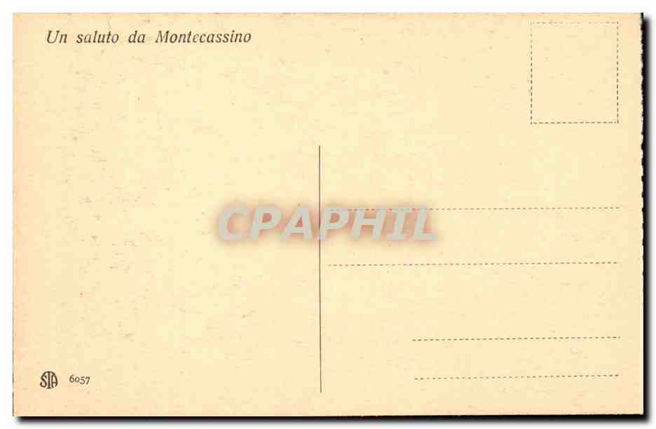 Italie Italia Badia di Montecassino CPA Archivo cassinese Sale dei Codici (library bibliotheque) — Rückseite