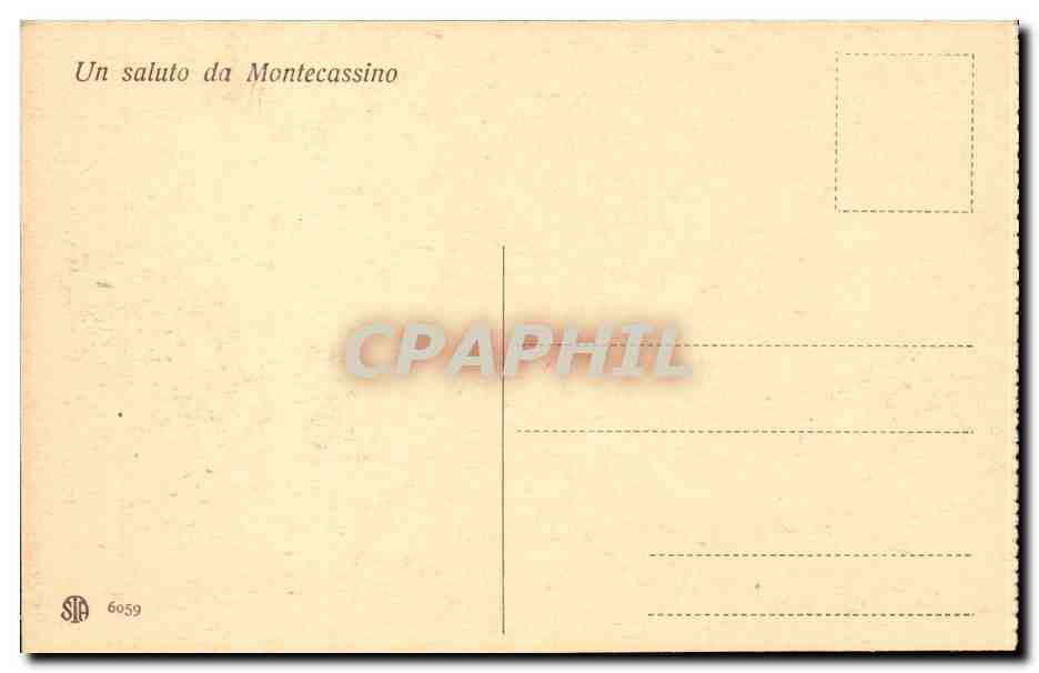 Italie Italia Badia di Montecassino CPA Biblioteca monumentale Codici (library bibliotheque) — Rückseite
