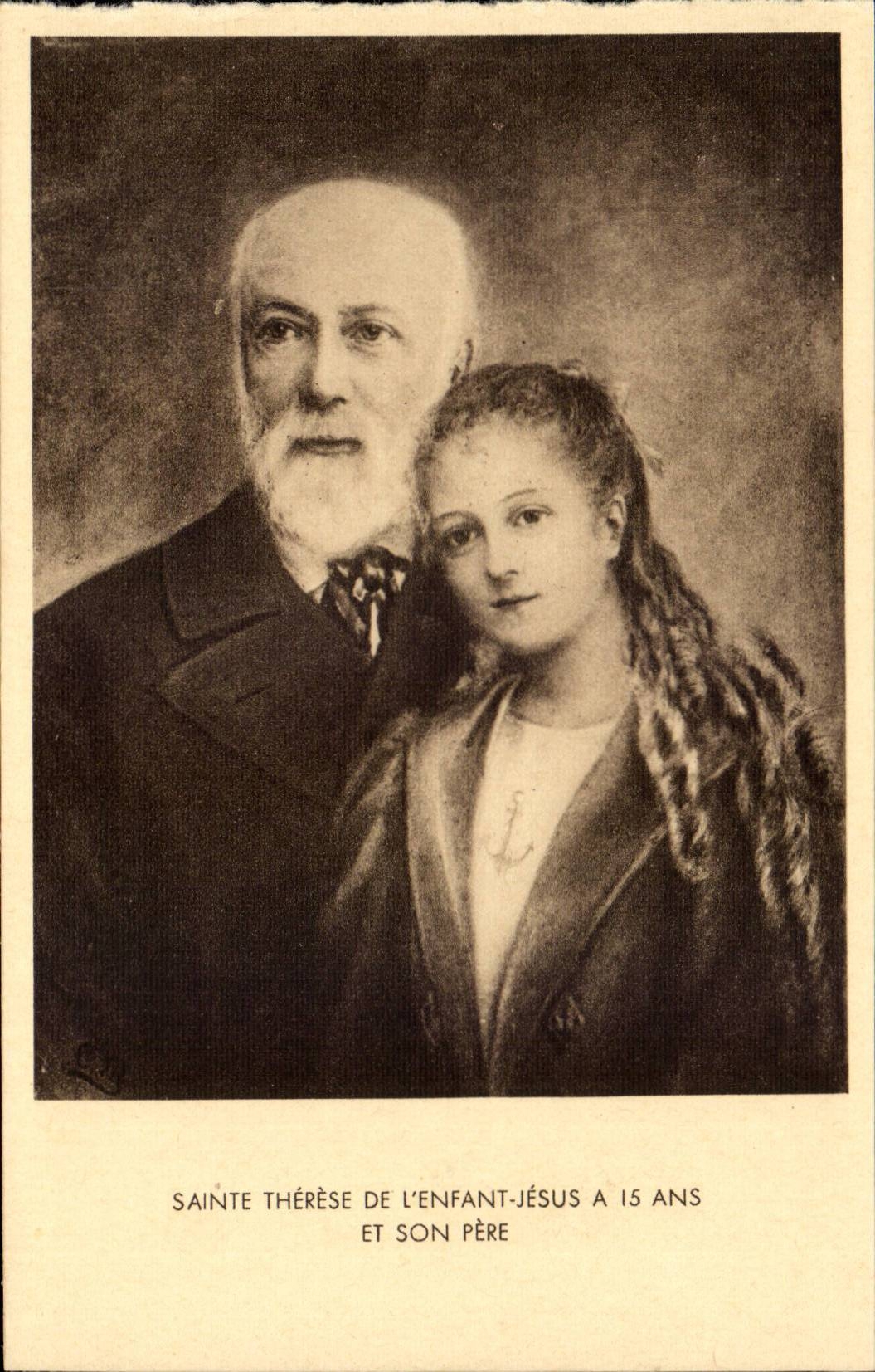 Sainte Thérèse de l'Enfant-Jésus et son père — à 15 ans — éditeur non visible