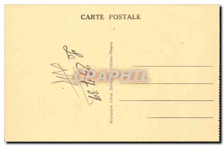 Senlis (Oise) — La Gare et la Banque de France — Éd. J.B. — Achterkant