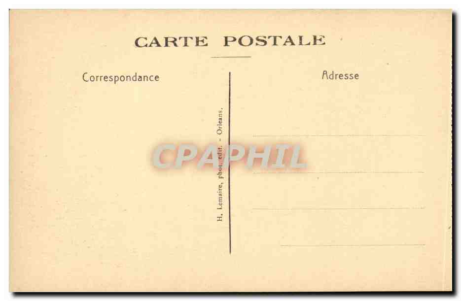 Basilique de ND de Clery CPA Porte de la sacristie — Verso