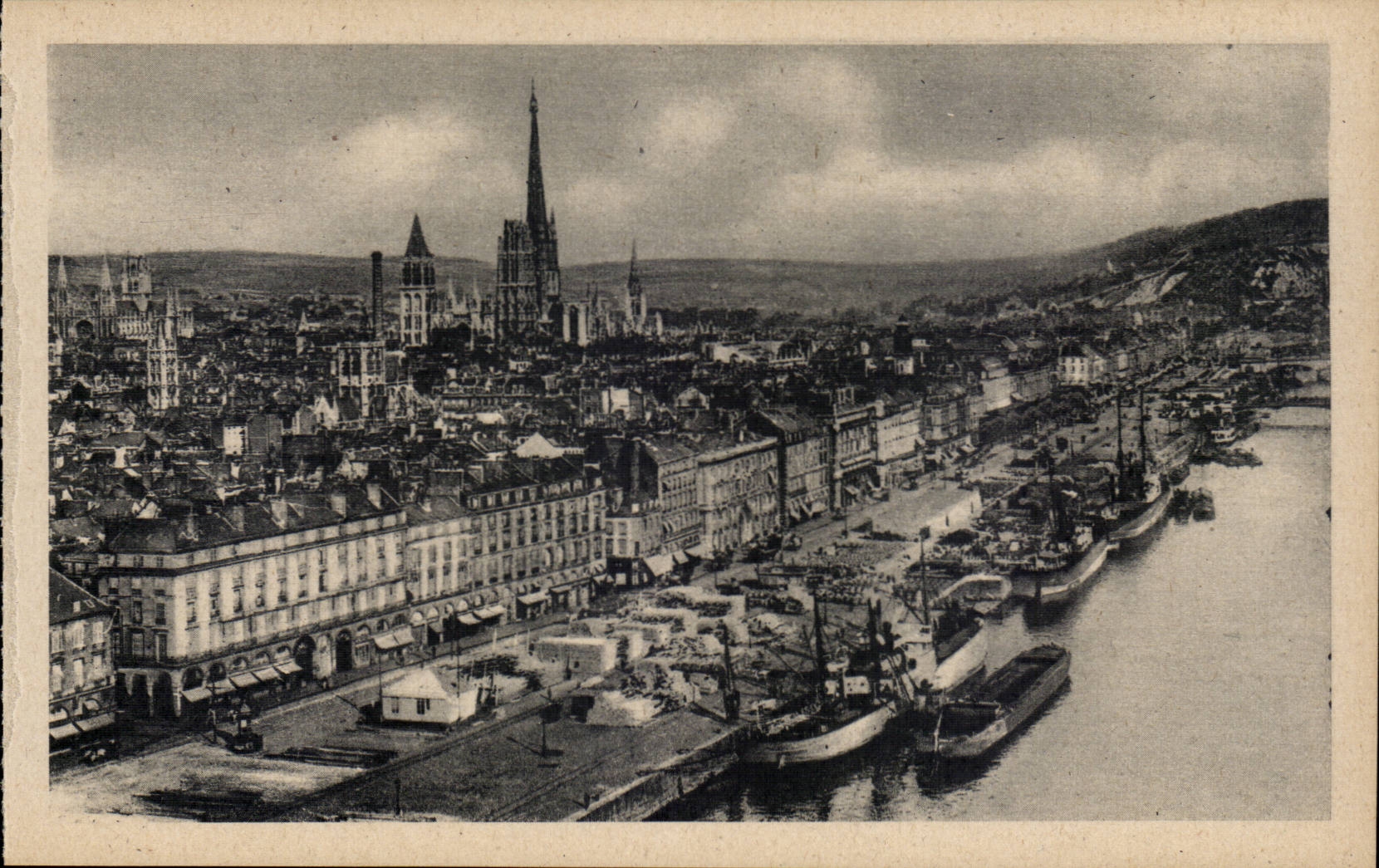 Rouen CPA Les quais Vue prise du transbordeur