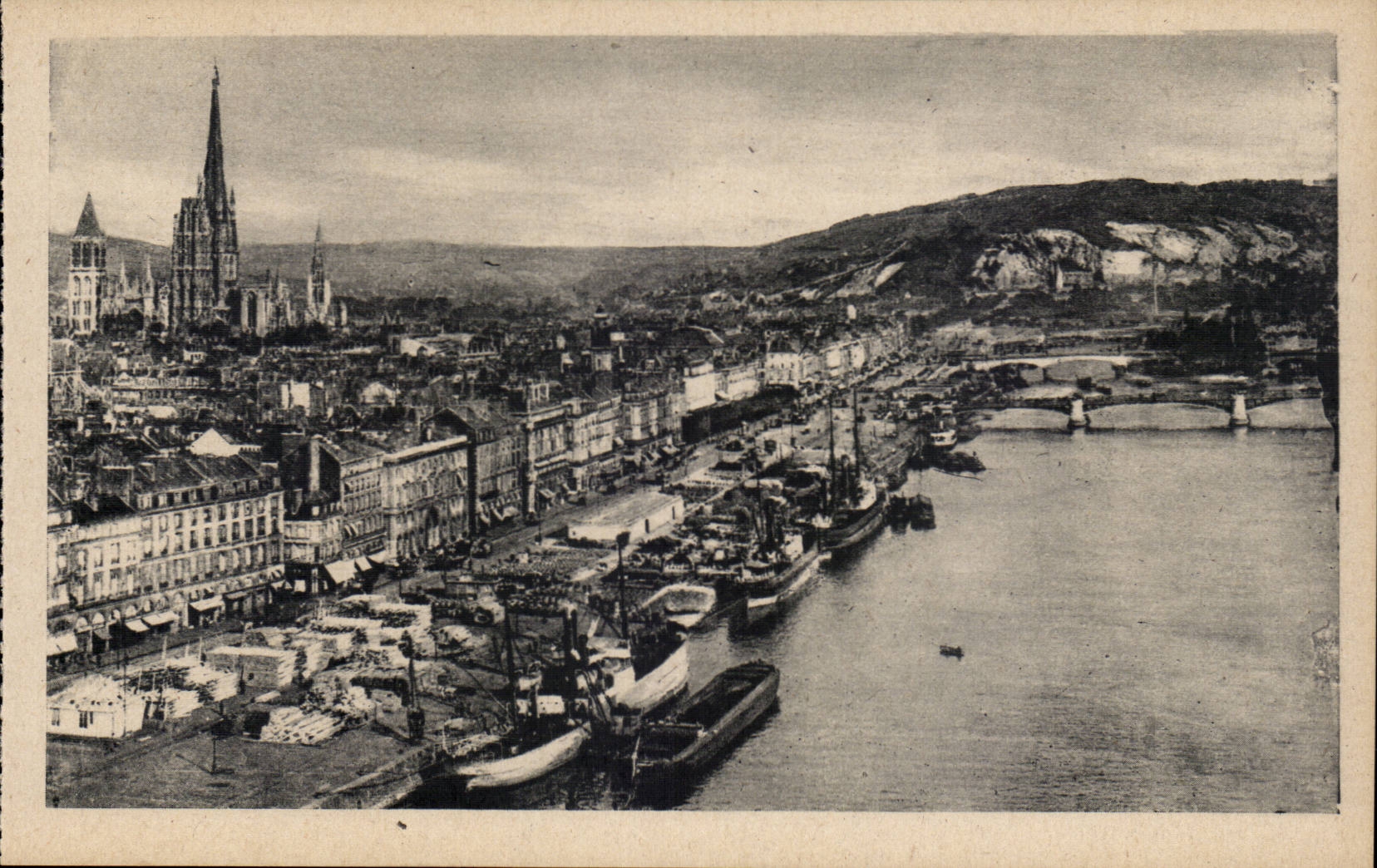 Rouen CPA Les quais Vue prise du transbordeur