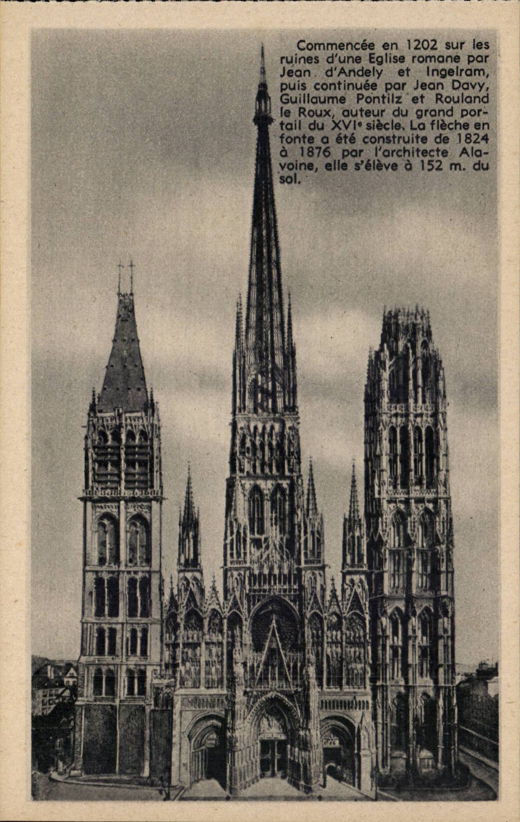 Rouen CPA la cathedrale Ensemble
