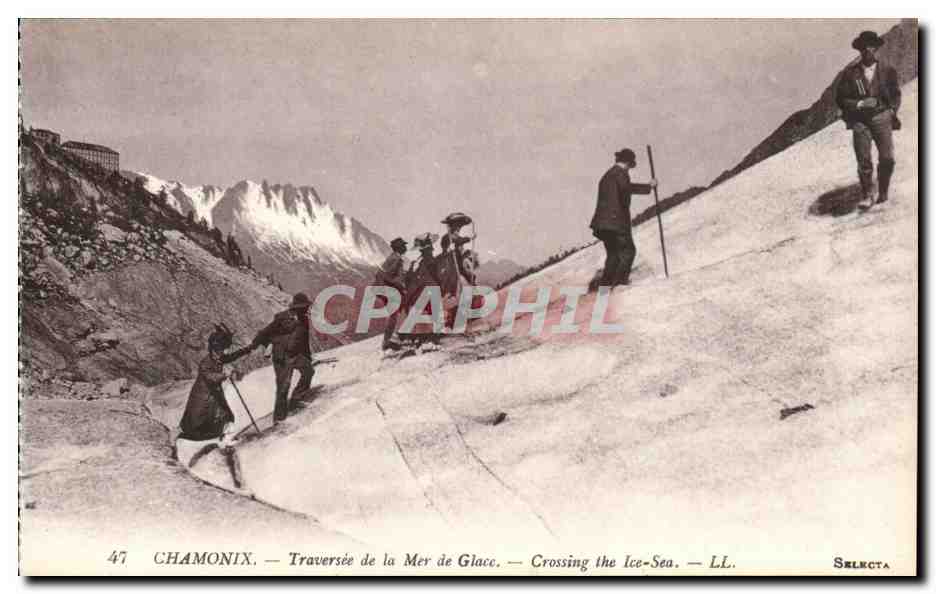 Chamonix CPA Traversee de la mer de glace (escalade climbing)
