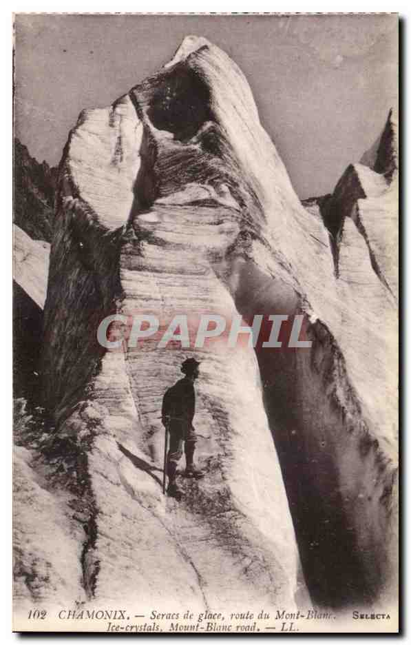 Chamonix CPA Seracs de glace Route du Mont Blanc (escalade climbing)