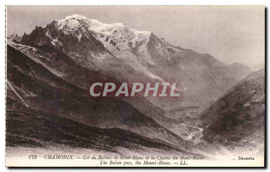 Chamonix CPA Col de Balme le mont blanc et la chaine du Mont Blanc