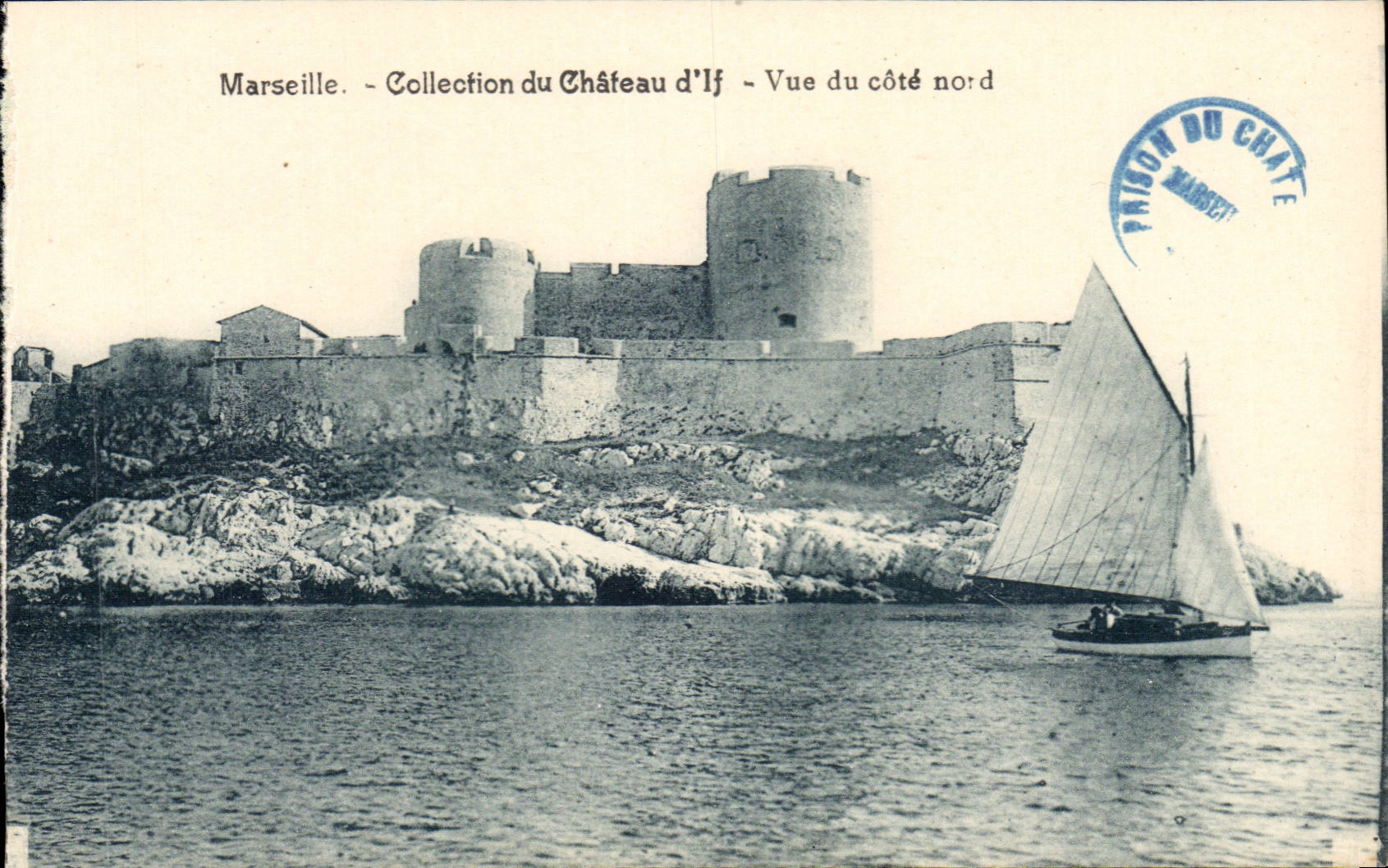Marseille Chateau d'if CPA Vue du cote nord