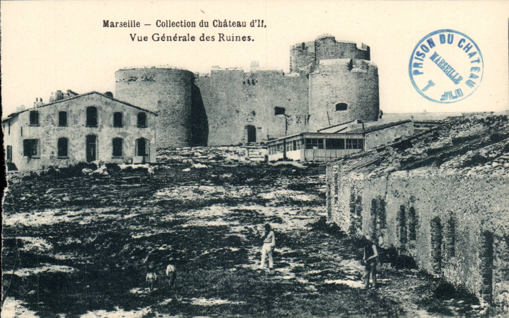 Marseille Chateau d'if CPA Vue generale des ruines