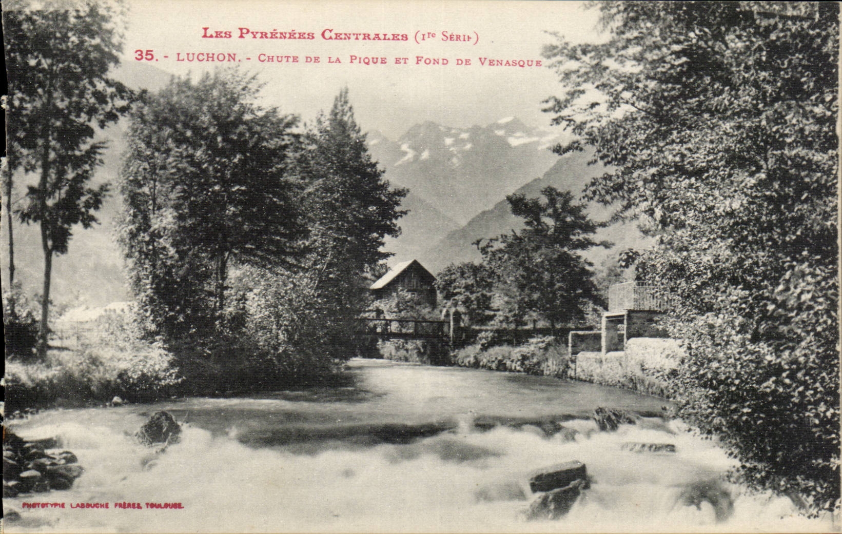 CPA Luchon Chute de la Pique et fond de Venasque