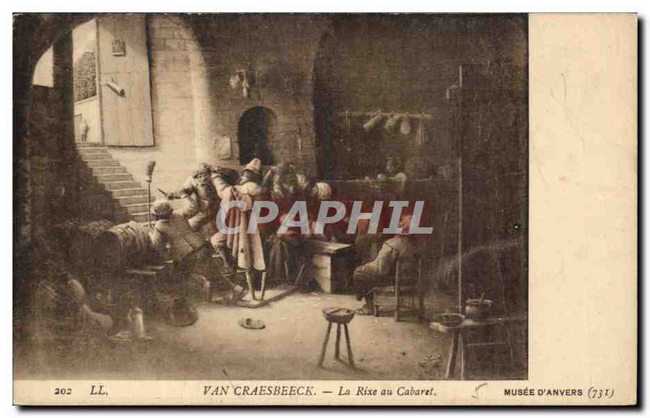 CPA Van Craesbeeck La rixe au cabaret Musee d'Anvers 
