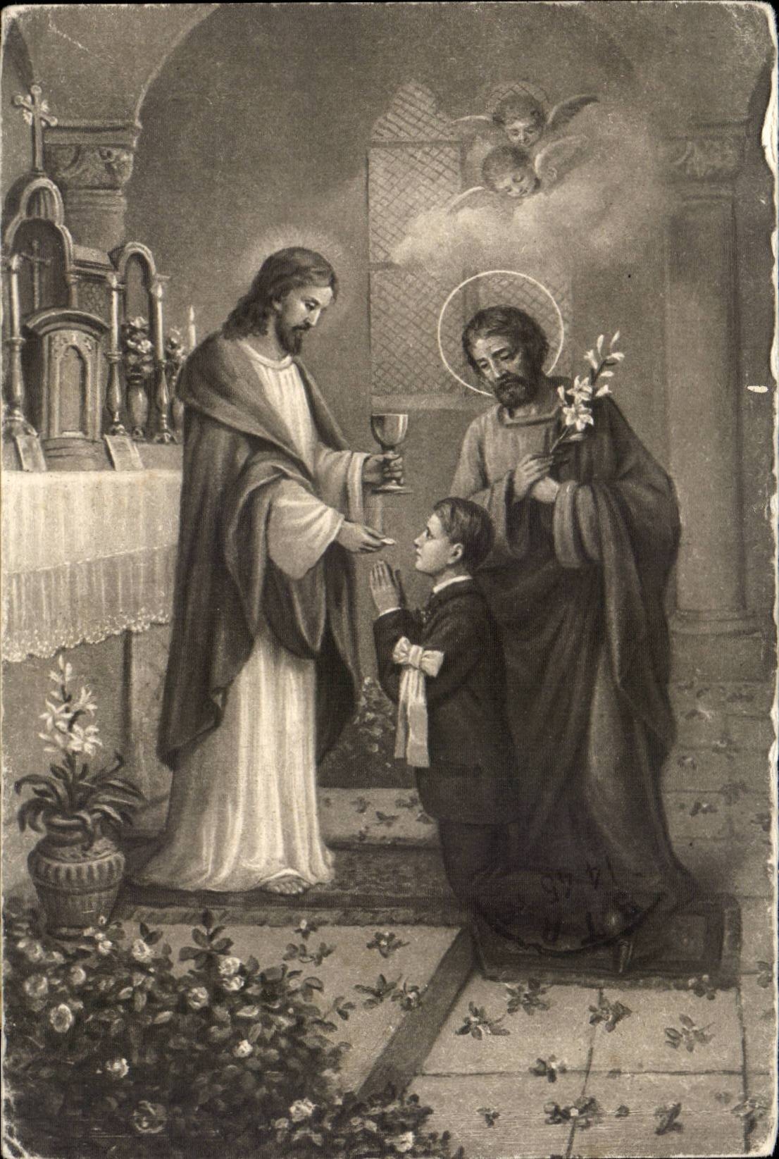 CPA Benediction d'un enfant (religion)