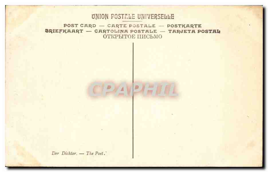 Meissonnier CPA Le poete — Rückseite