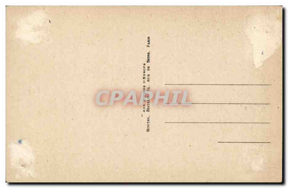 CPA Musee du Louvre paris Lesueur Arrivee de St Bruno a Grenoble chez St Hugues — Verso