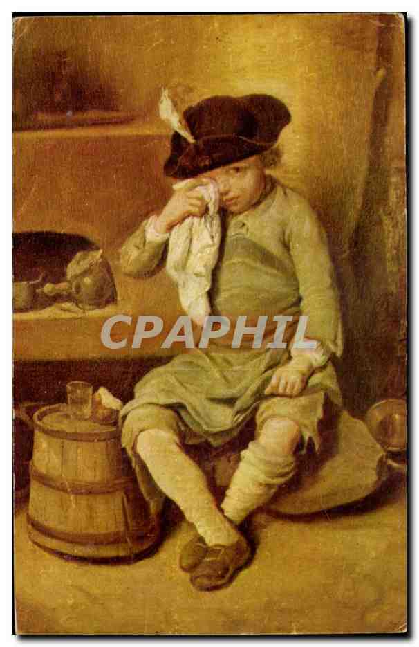CPSM L'enfant en penitence Lepicie 1698 1755 Musee des Beaux Arts Lyon