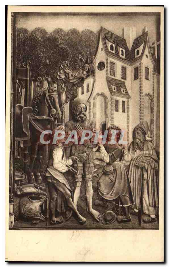Église de St. Guillaume à Strasbourg — Légende du duc Guillaume d'Aquitaine, bas-relief en bois — Revue Alhacienne, Hélio 155