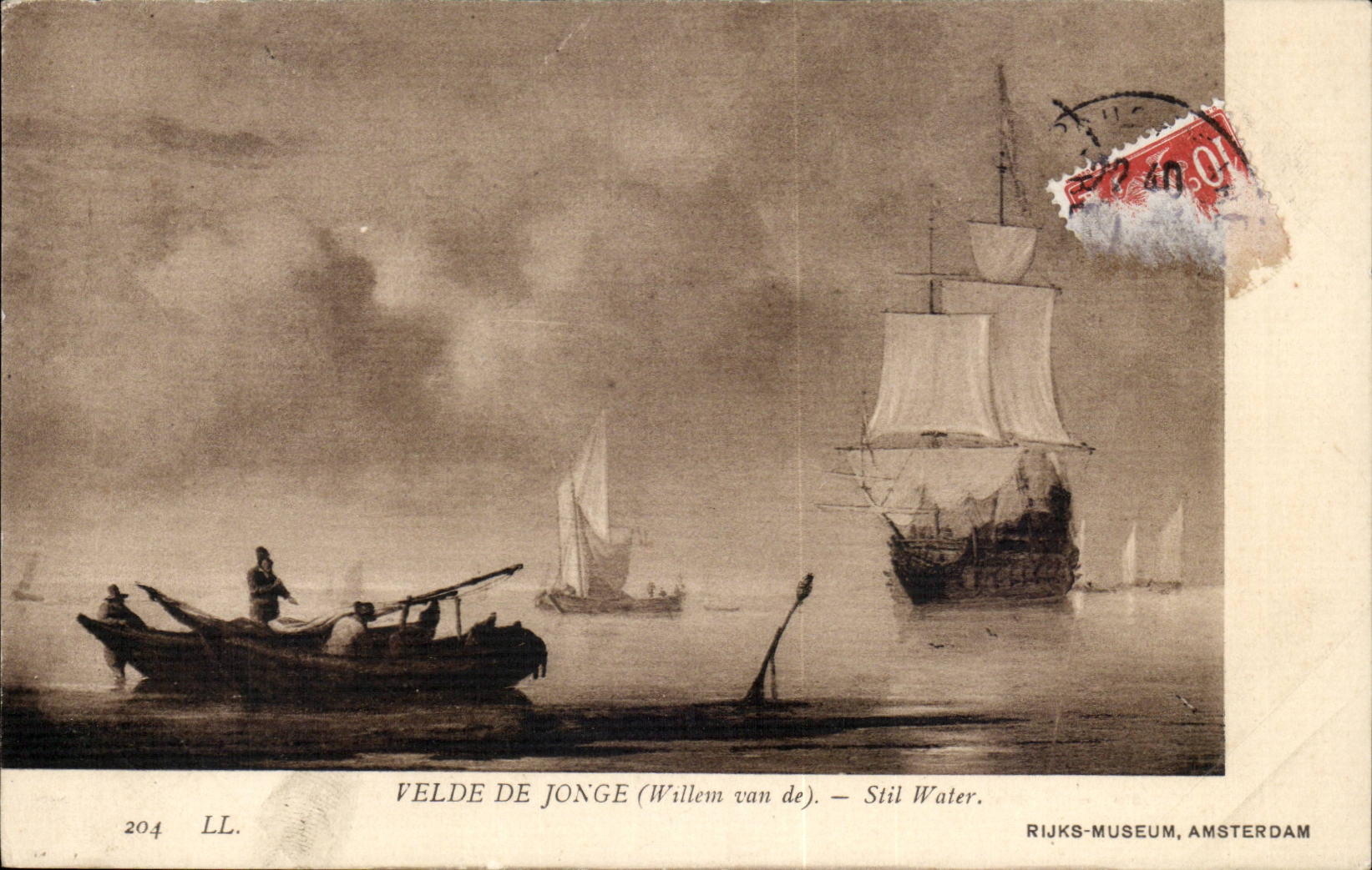CPA Velde de Jonge Willem van de Stil Water Bateau Voilier
