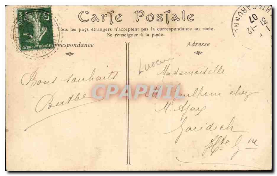 CPA Musee du Luxembourg Paris Charles Cottet — Verso