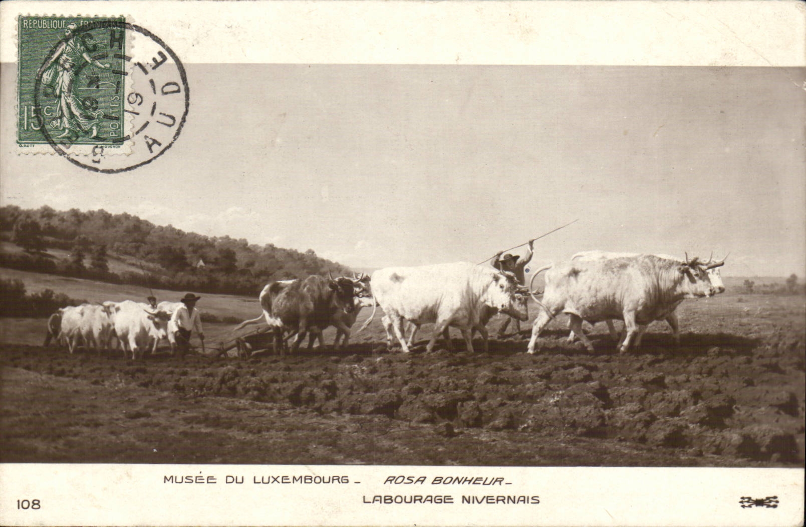 Musee du Luxembourg CPA Rosa bonheur La bourage nivernais Nievre (vaches boeufs)