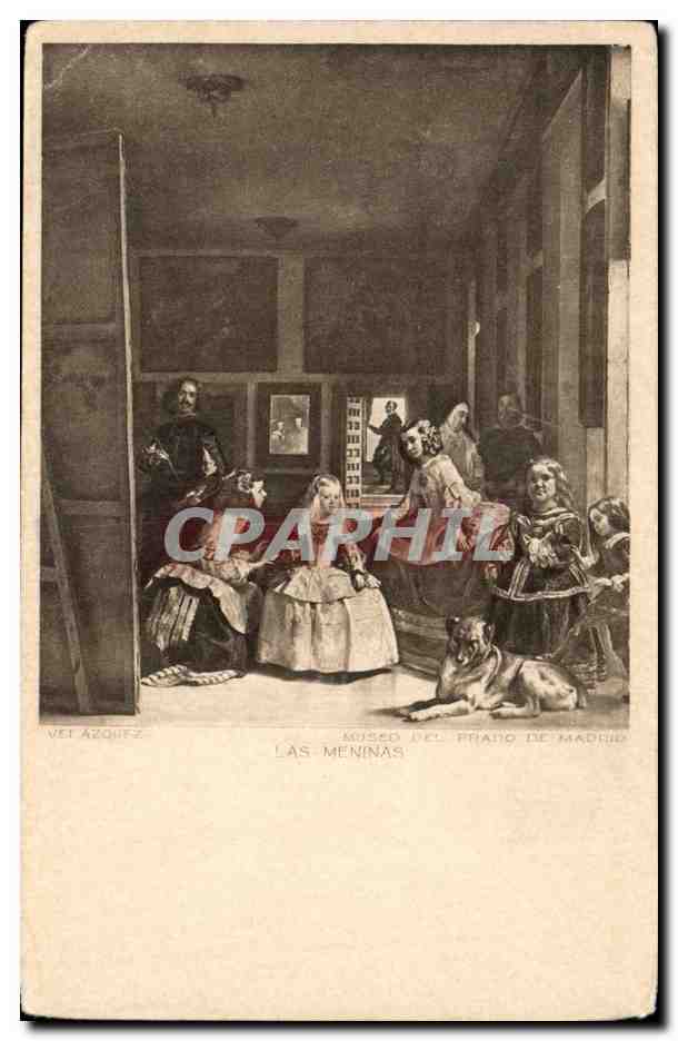 CPA Las Meninas Museo del Prado de MAdrid (chien nains)