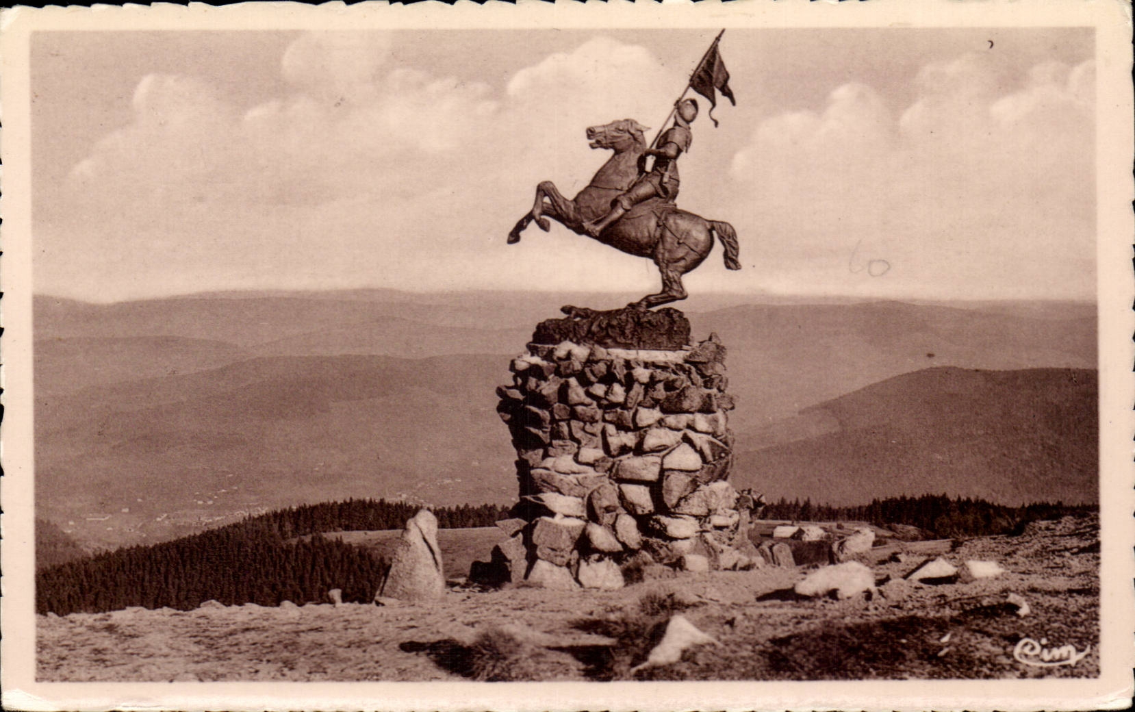 Ballon-d'Alsace — Statue Jeanne d'Arc et Vallée de la Moselle — Imp. Combier, Mâcon