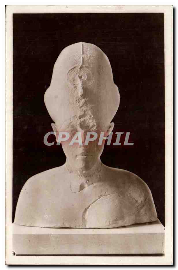 Bust des Königs Akhenaten — 18. Dynastie — Verlag A. Moutet, Paris