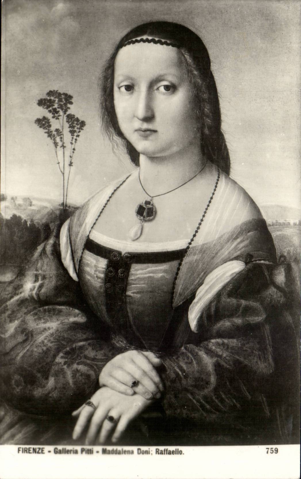 CPA Italie Italia Firenze Galleria Piti Maddalena Raffaello