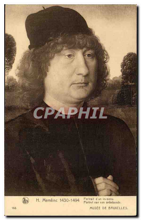 CPA H Memlinc 1430 1494 Portrait d'un inconnu Musee de Bruxelles